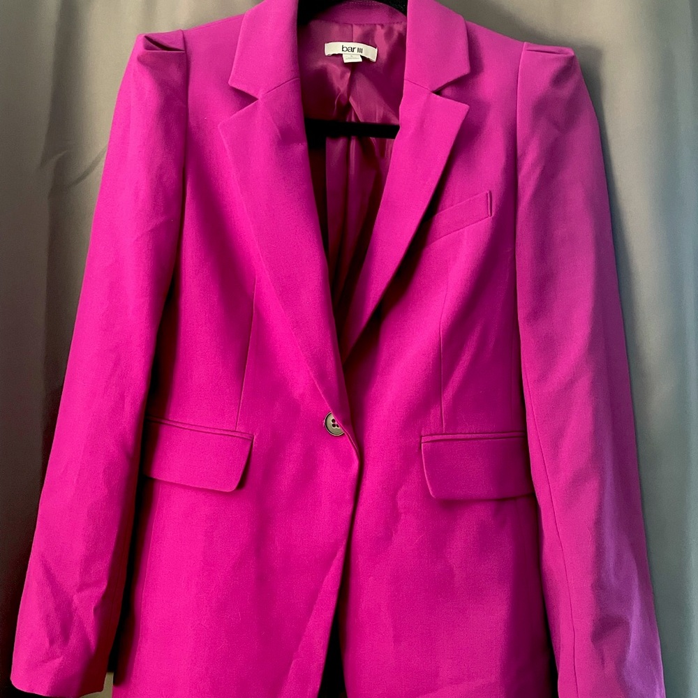 Bar III suit jacket, magenta